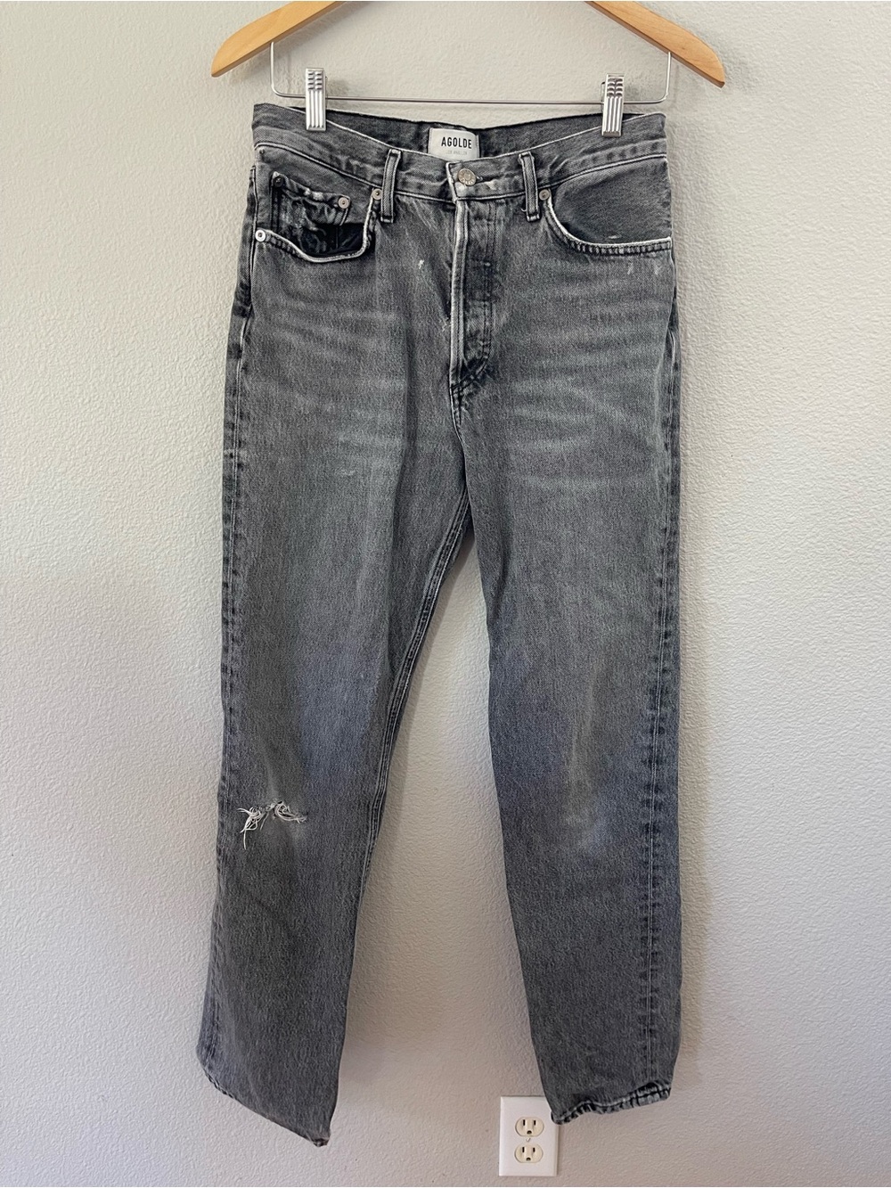 AGOLDE Lana Mid Rise Vintage Straight in Roam Size 26